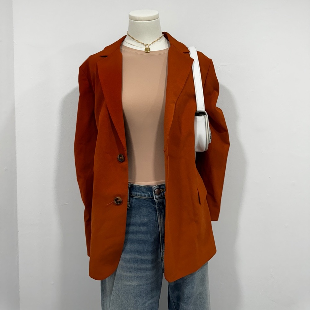 Orange blazer